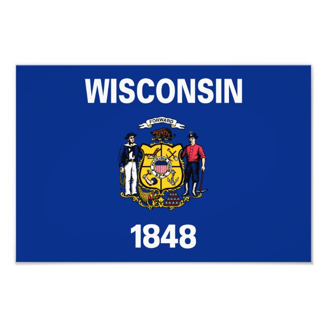 Wisconsin State Flag Photo Print (Front)