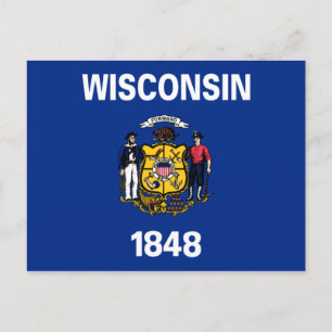 Wisconsin State Flag Postcard