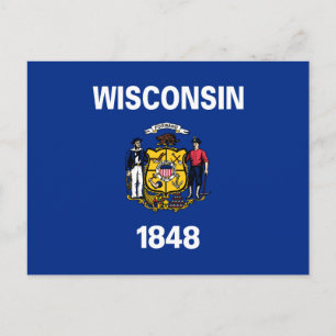 Wisconsin State Flag Postcard