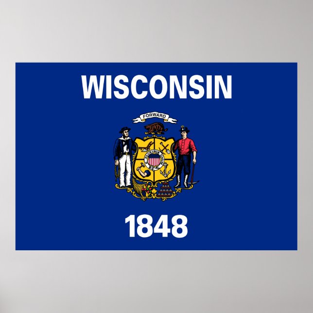 Wisconsin state flag poster (Front)