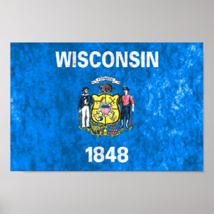 Wisconsin State Flag Poster