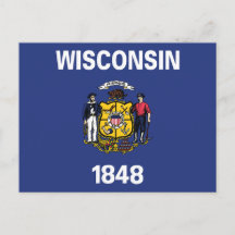 Wisconsin State Flag Sailor Miner Plough Anchor 18