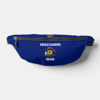 Wisconsin State flag-Seal Bum Bags