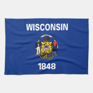 Wisconsin State Flag Tea Towel