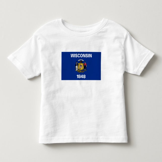 Wisconsin State Flag Toddler T-Shirt (Front)