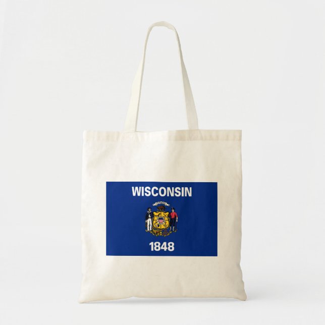 Wisconsin State Flag Tote Bag (Front)