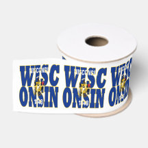 Wisconsin state flag typography design
