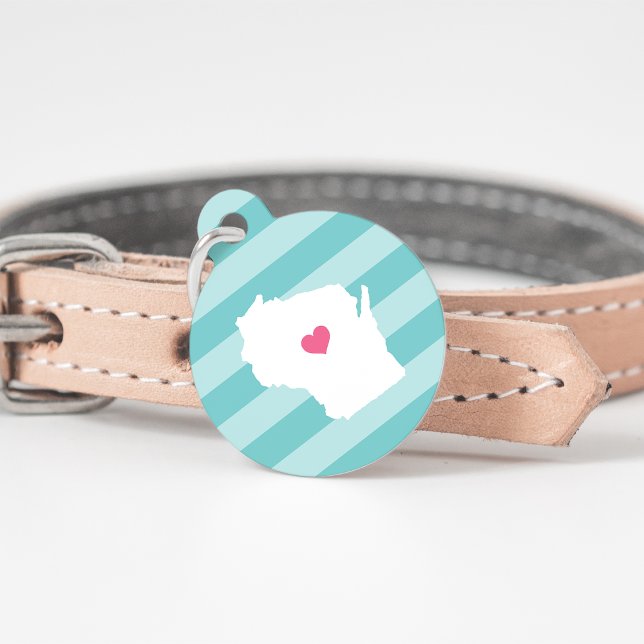 Wisconsin State Heart Pet Tag (Creator Uploaded)