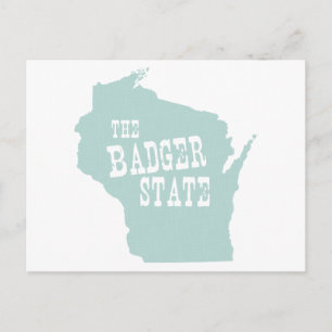 Wisconsin State Motto Slogan Postcard