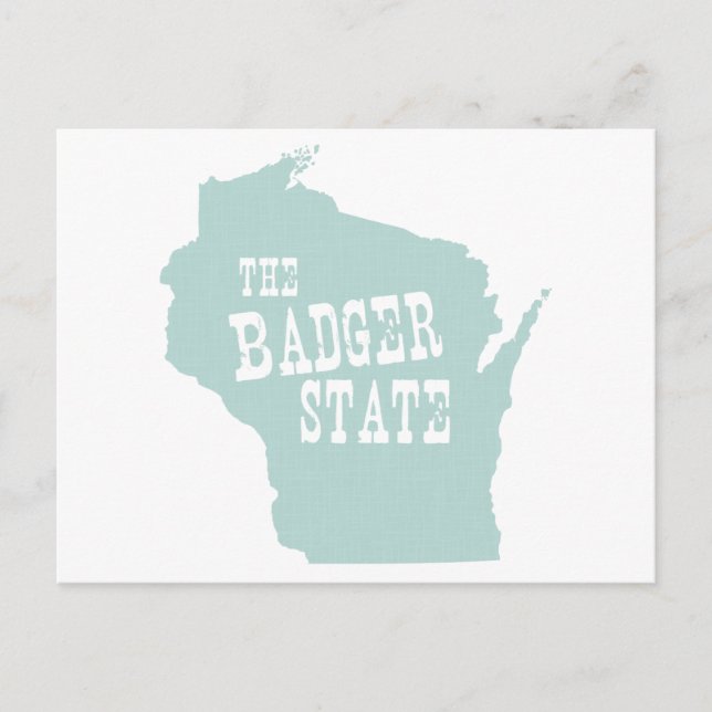 Wisconsin State Motto Slogan Postcard (Front)