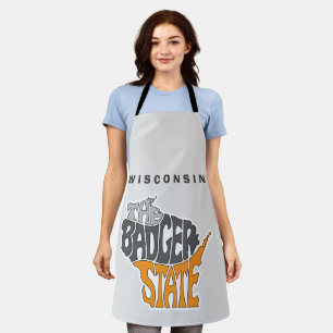 Wisconsin State Nickname Word Art Apron