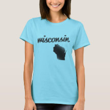Wisconsin State on Ladies Grey