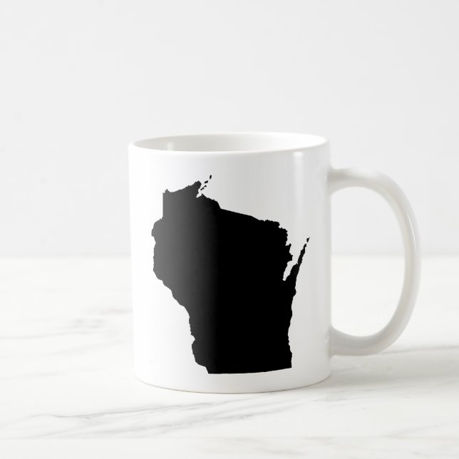 Wisconsin State Outline Coffee Mug (Right)
