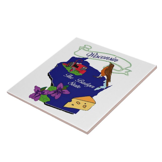 Wisconsin State Tile (Side)