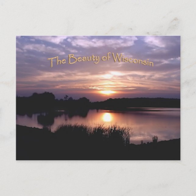 Wisconsin sunset postcard (Front)