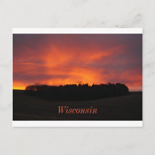 Wisconsin sunset postcard