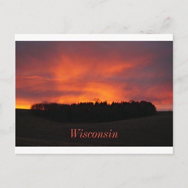 Wisconsin sunset postcard (Front)
