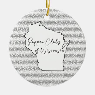 Wisconsin Supper Club Theme Ceramic Tree Decoration