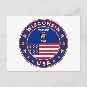 Wisconsin t-shirt, postcard