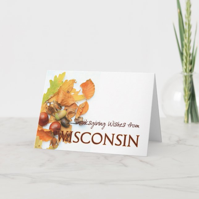 Wisconsin Thanksgiving Card (Front)