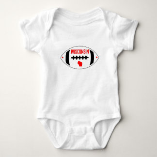 Wisconsin Themed Football Baby Bodysuit