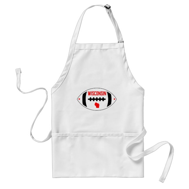 Wisconsin Themed Football Standard Apron (Front)