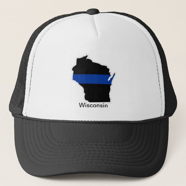 Wisconsin Thin Blue Line Trucker Hat (Front)