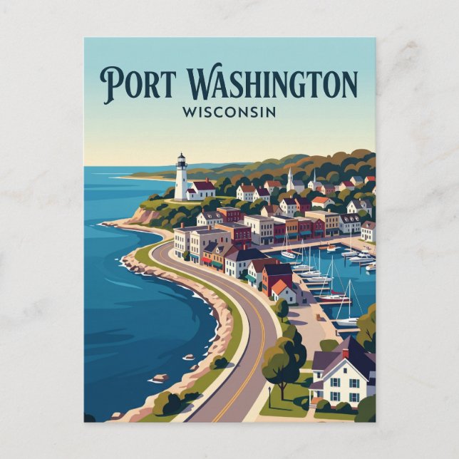 Wisconsin Town USA Postcard (Front)