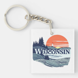 Wisconsin United States of America Key Ring
