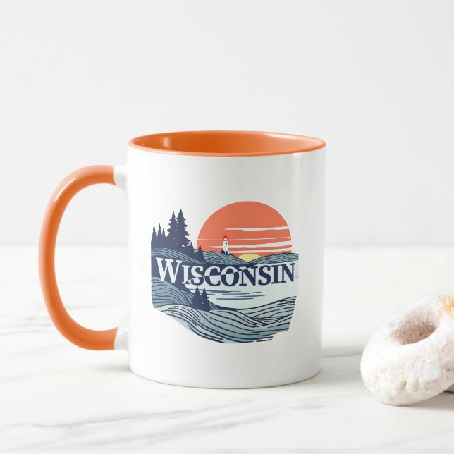 Wisconsin United States of America Mug (With Donut)