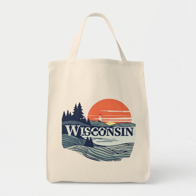 Wisconsin United States of America Tote Bag (Front)