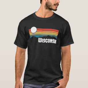 Wisconsin Vintage Sunset 80s Retro Summer State US T-Shirt