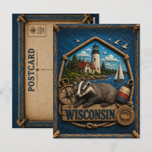 Wisconsin Vintage Travel Postcard