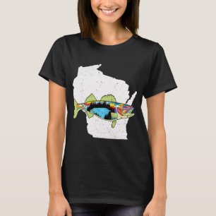Wisconsin Walleye Fishing Freshwater T-Shirt