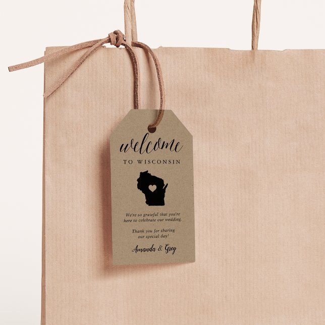 Wisconsin Wedding Welcome Gift Tags (Creator Uploaded)