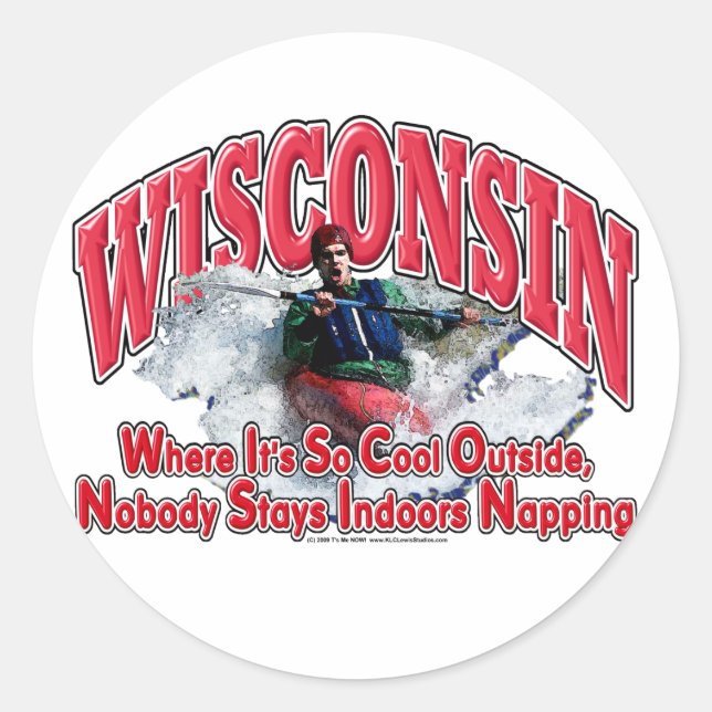 Wisconsin Whitewater Classic Round Sticker (Front)