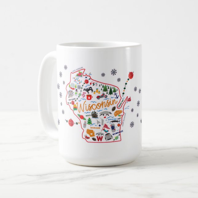 Wisconsin Winter Mug (Front Left)