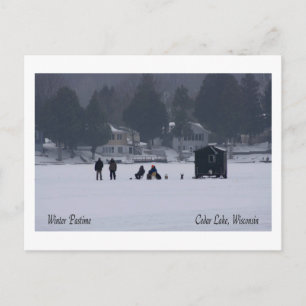 Wisconsin Winter Pastime Postcard