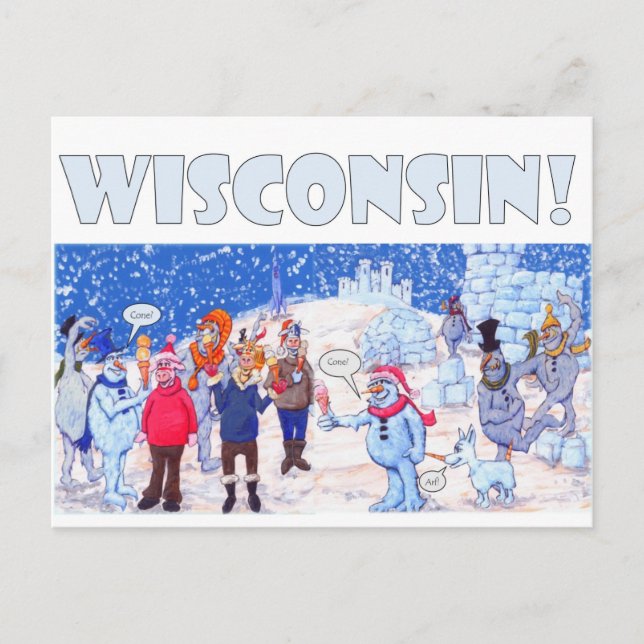 Wisconsin Winter Postcard (Front)