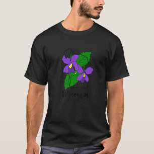 Wisconsin Wood Violet Flower T-Shirt