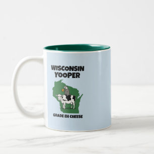 Wisconsin Yooper Grade Eh Cheese Funny Cow Two-Tone Coffee Mug