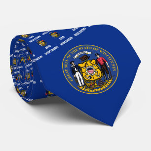 Wisconsinite Flag & Seal, Flag of Wisconsin Tie