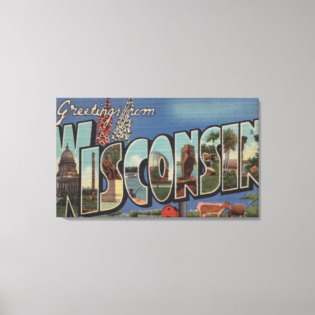 WisconsinLarge Letter ScenesWisconsin Canvas Print (Front)