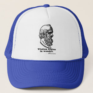 Wisdom Begins in Wonder Socrates Quote Tshirt Trucker Hat