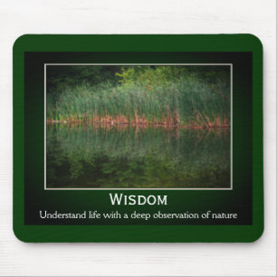 Wisdom Cattails Inspirational Mouse Mat