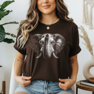 Wisdom – Elephant Portrait  T-Shirt