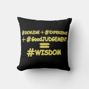 "WISDOM EQUATION" Cute Expression Design. Buy Now Cushion