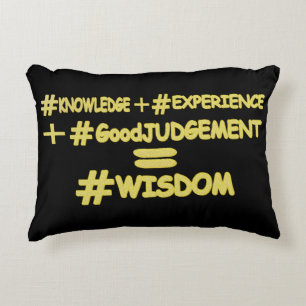 "WISDOM EQUATION" Cute Expression Design. Buy Now Decorative Cushion