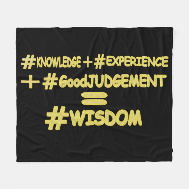 "WISDOM EQUATION" Cute Expression Design. Buy Now Fleece Blanket (Front (Horizontal))