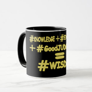 "WISDOM EQUATION" Cute Expression Design. Buy Now Mug
